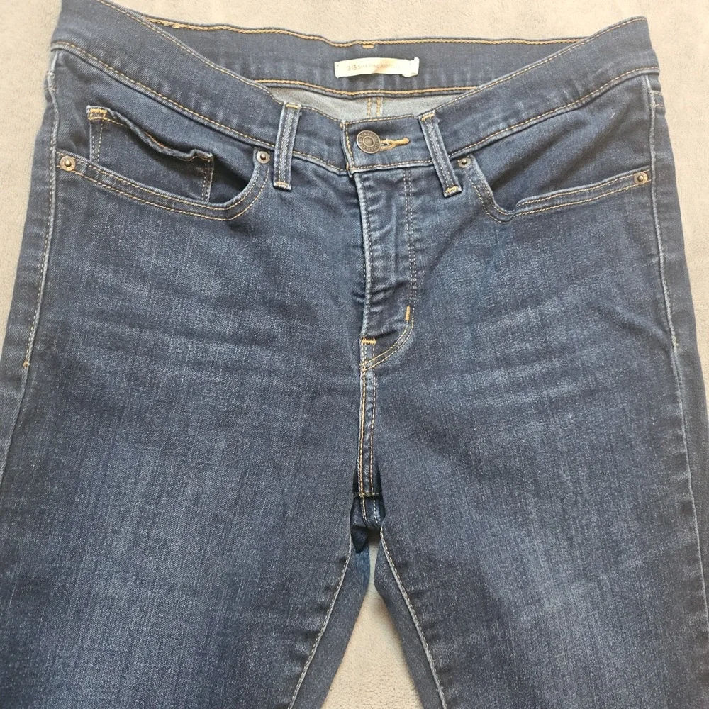 Levis 315 Shaping Boot Cut Women's Dark Wash Mid Rise Shaping Jeans - SZ 30 - Picture 2 of 10